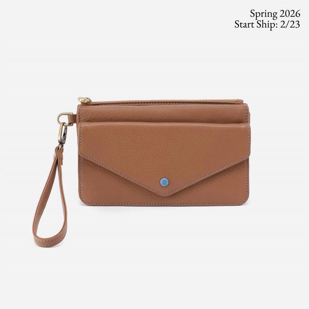 NEW HOBO goldie wristlet in brown sugar